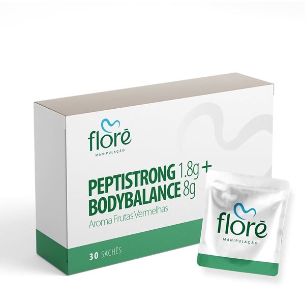 Peptistrong 1.8g + Bodybalance 8g - Aroma Frutas Vermelhas 30 Sachês