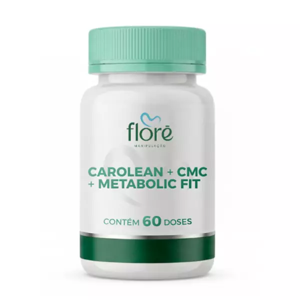 Carolean 500mg + CMC (Carboximetilcelulose) 500mg + Metabolic Fit 20mg em Cápsulas