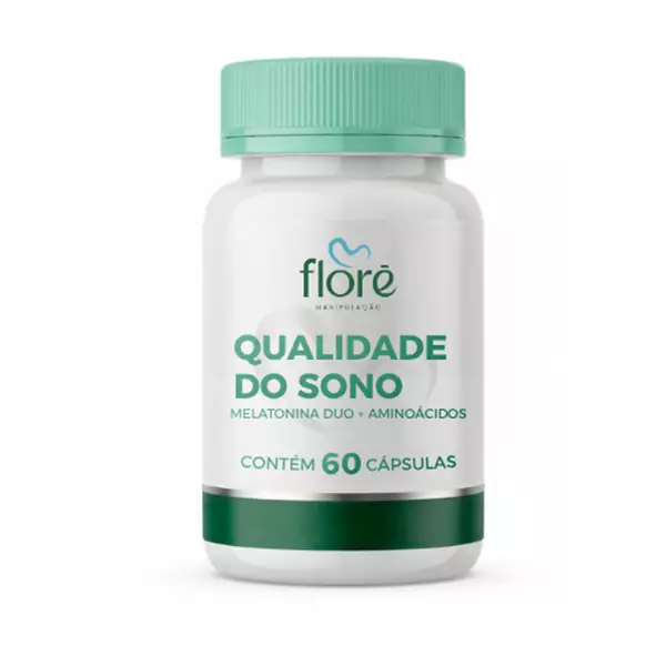 Melatonina Duo 1mg + Inositol 75mg + Glicina 50mg + Taurina 50mg + Ornitina 50mg + Magnésio 50mg + L Theanina 60mg em Cápsulas