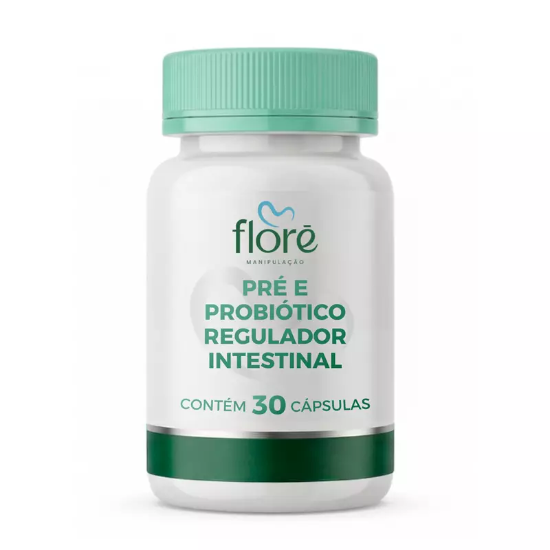 Pré e Probiótico Regulador Intestinal | Cápsulas Revestidas | 30 cápsulas