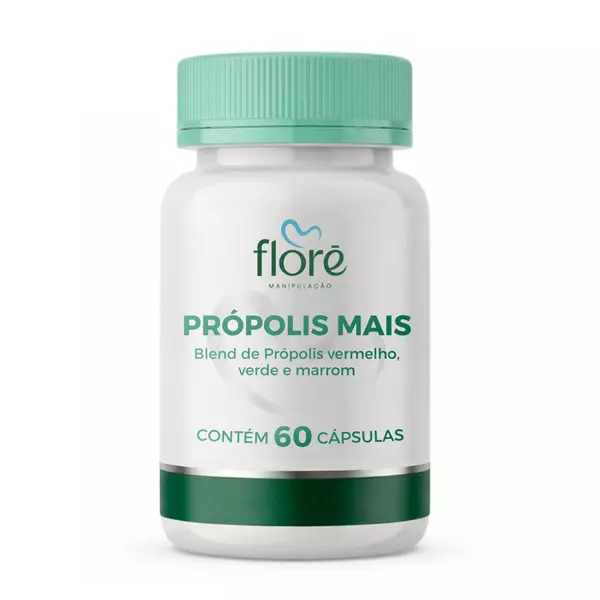 Própolis Mais 400mg | Blend de Própolis Vermelho, Verde e Marrom | 60 cápsulas