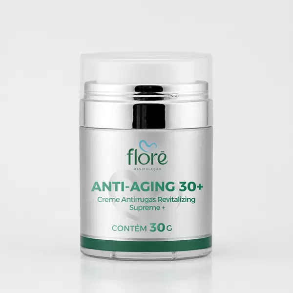 Anti-aging 30+ | Nicotinamida PC, Nanovector Vit C, Biolumitá, Lumiskin, Alfa Bisabolol, Oligo HA, Va-Lino, Aquaporine Active | Creme 30g