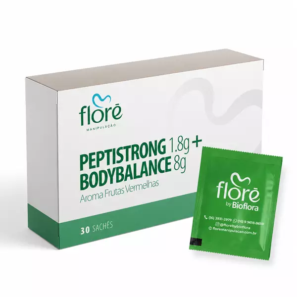 Peptistrong 1.8g + Bodybalance 8g - Aroma Frutas Vermelhas 30 Sachês