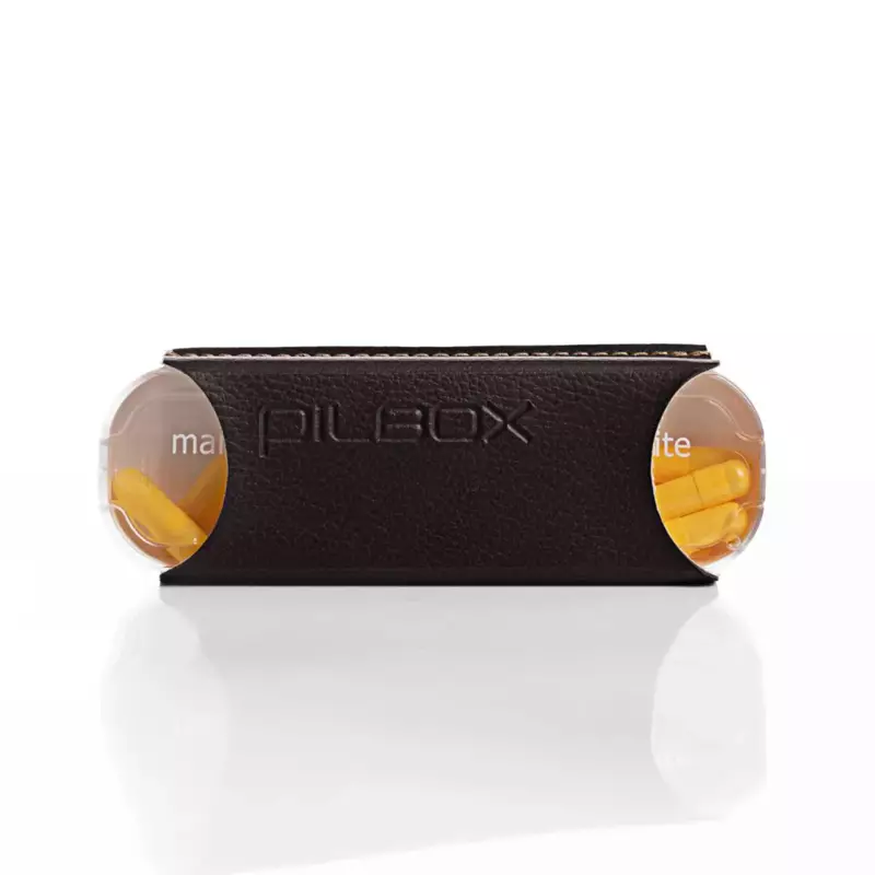 Porta Comprimidos PILBOX® Maxi Unit | Organizador Diário de Comprimidos | Cor Chocolate
