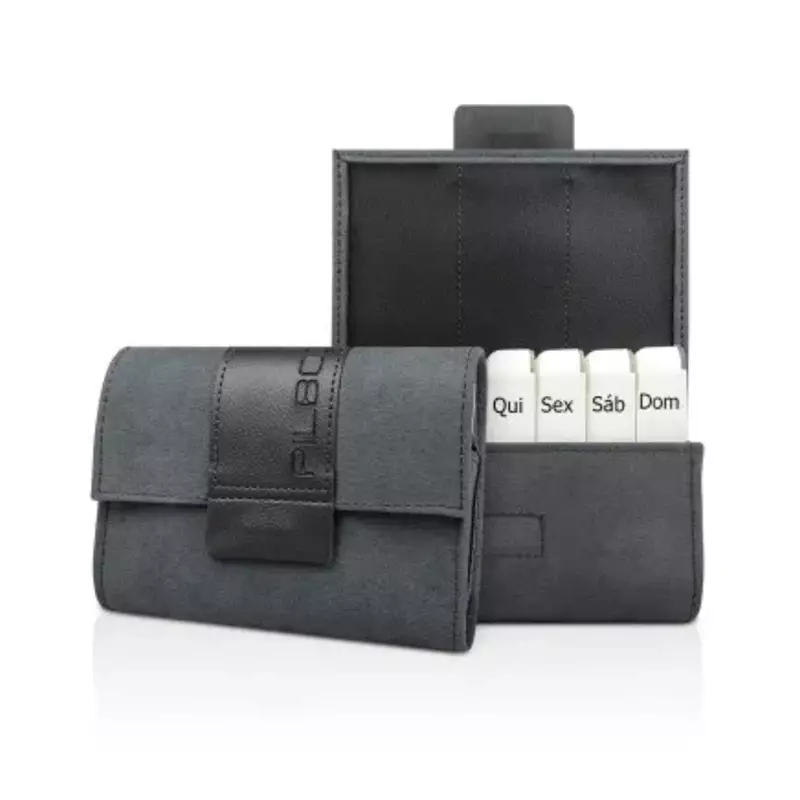 Porta Comprimidos PILBOX® Liberty Edição Limitada 2026 | Organizador Semanal de Comprimidos | Cor Cinza