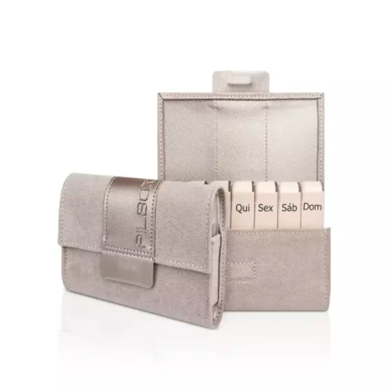 Porta Comprimidos PILBOX® Liberty Edição Limitada 2026 | Organizador Semanal de Comprimidos | Cor Bege